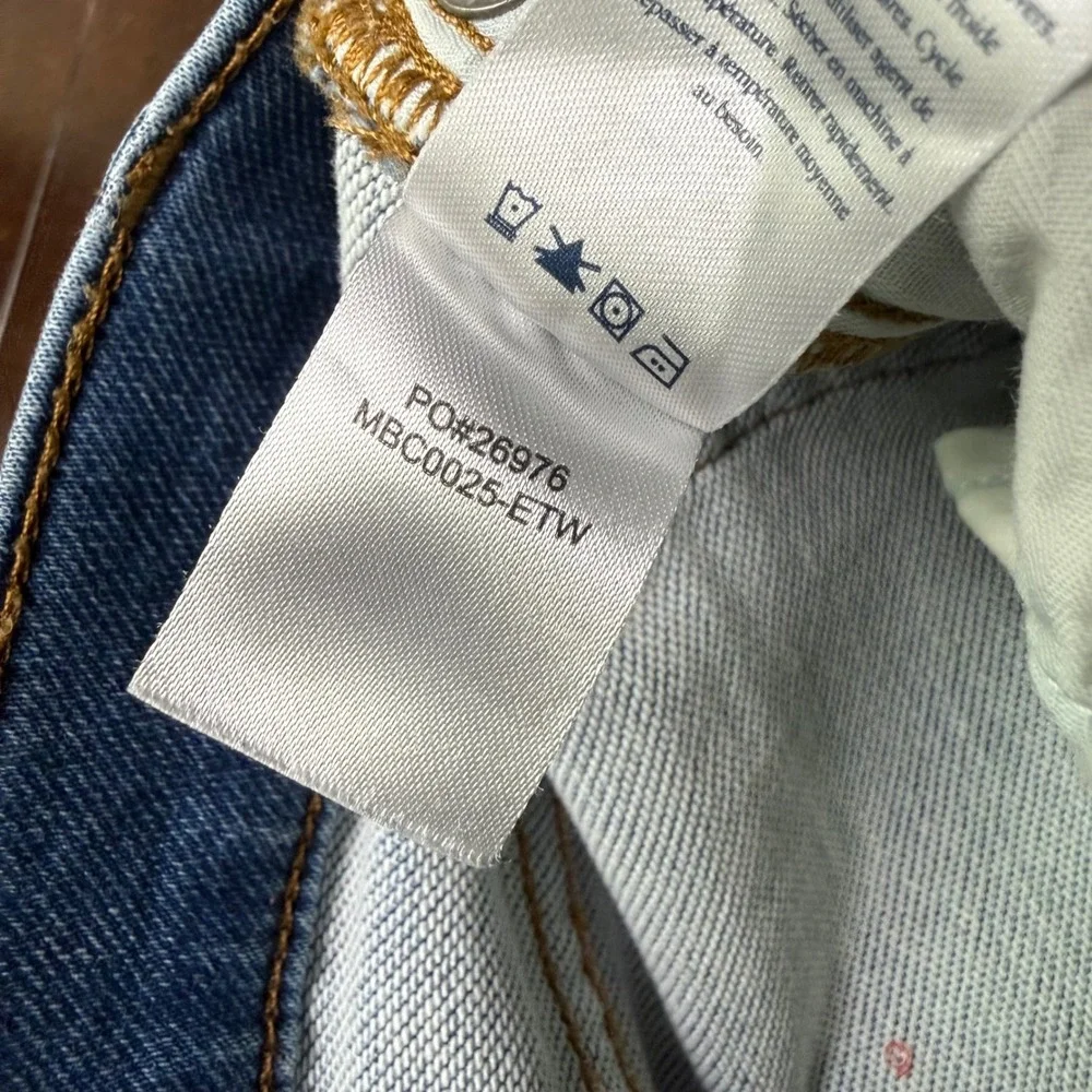 Faherty Jeans Mens 36X31 Blue Stretch Light Wash MBC0025-ETW
